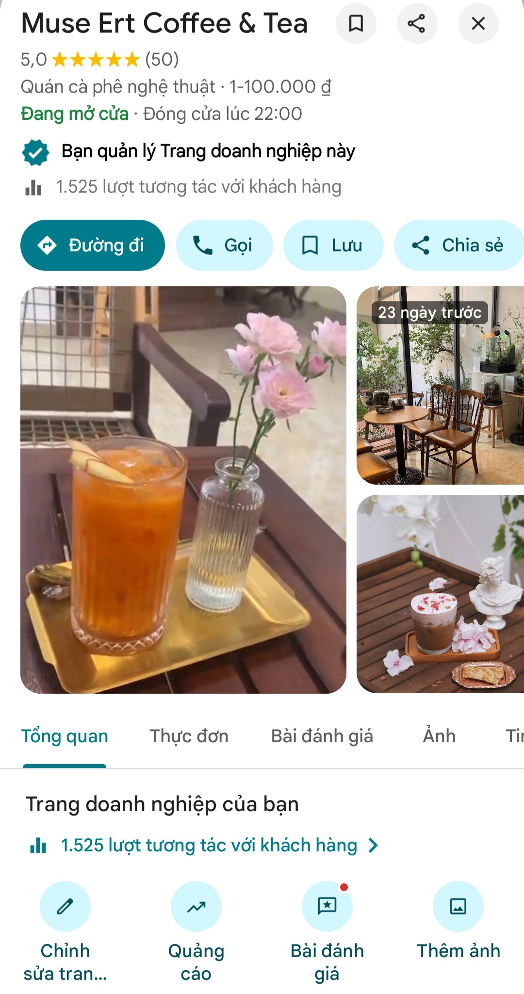 Trang Google địa điểm của Muse Ert Coffee & Tea